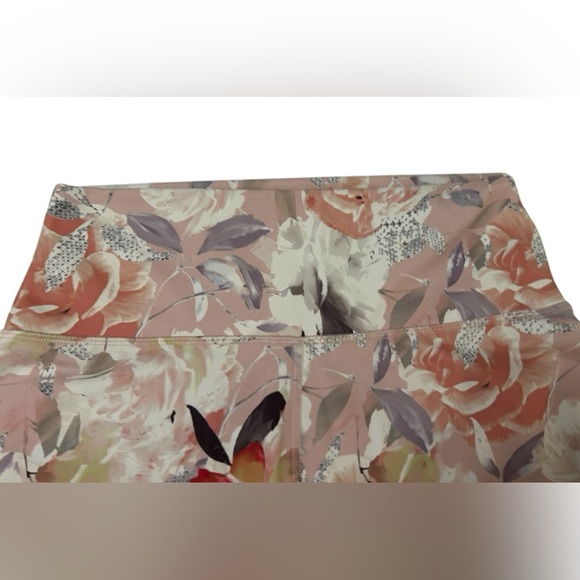 RBX Women's Size XL Floral Print Cropped High Waist Yoga Athletic Leggings Pants - Picture 3 of 8